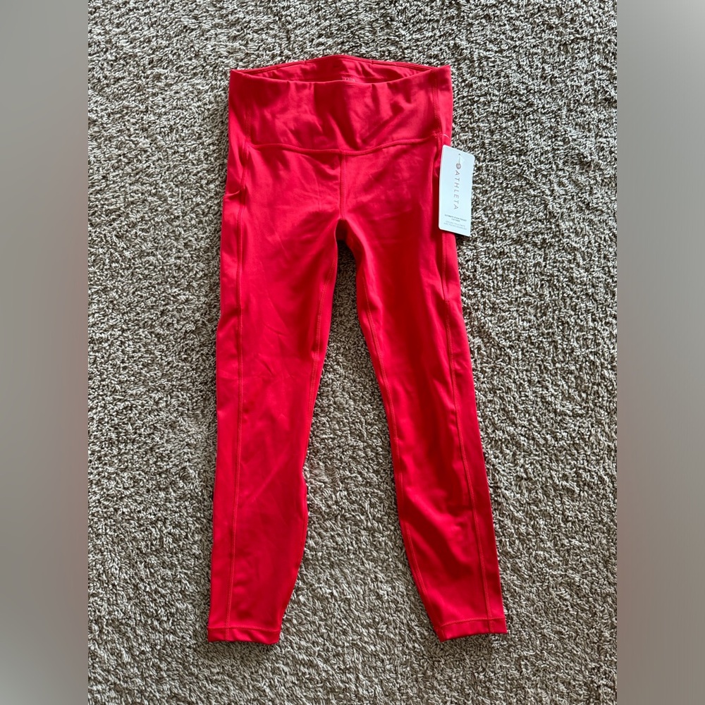 Athleta Ultimate Stash Pocket 7/8 Tight | Size: Small | Color: Coral/Pinkish Red